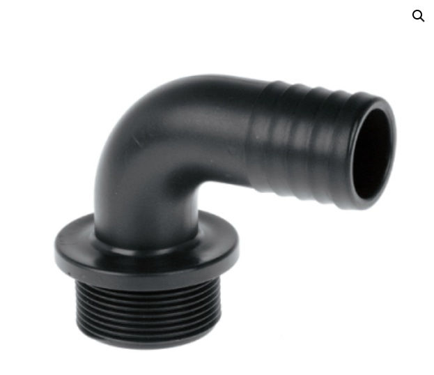 portagomma curvo filettato 3/8"x12