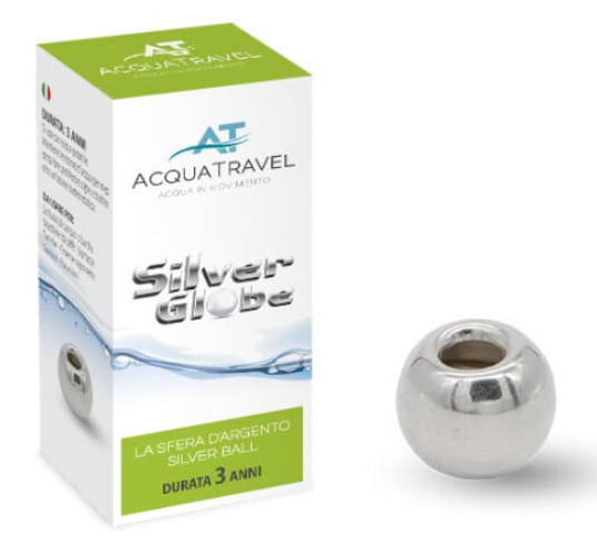 silver Globe sfera argento