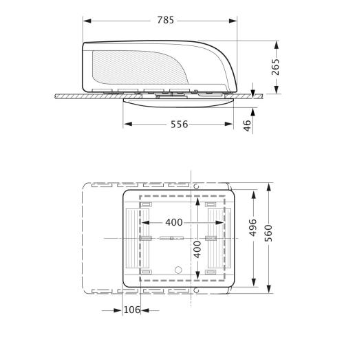 Clima TRUMA AVENTA COMPACT completo di diffusore e cornice