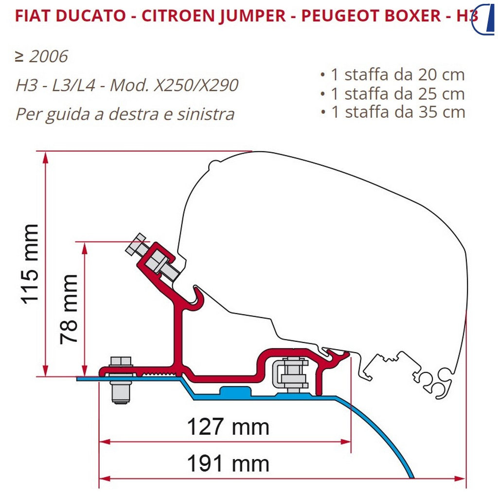 KIT Ducato H3 L3/L4 per F80S