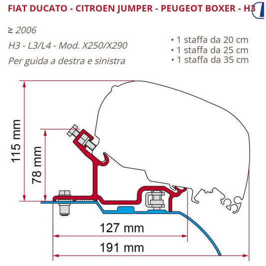 KIT Ducato H3 L3/L4 per F80S